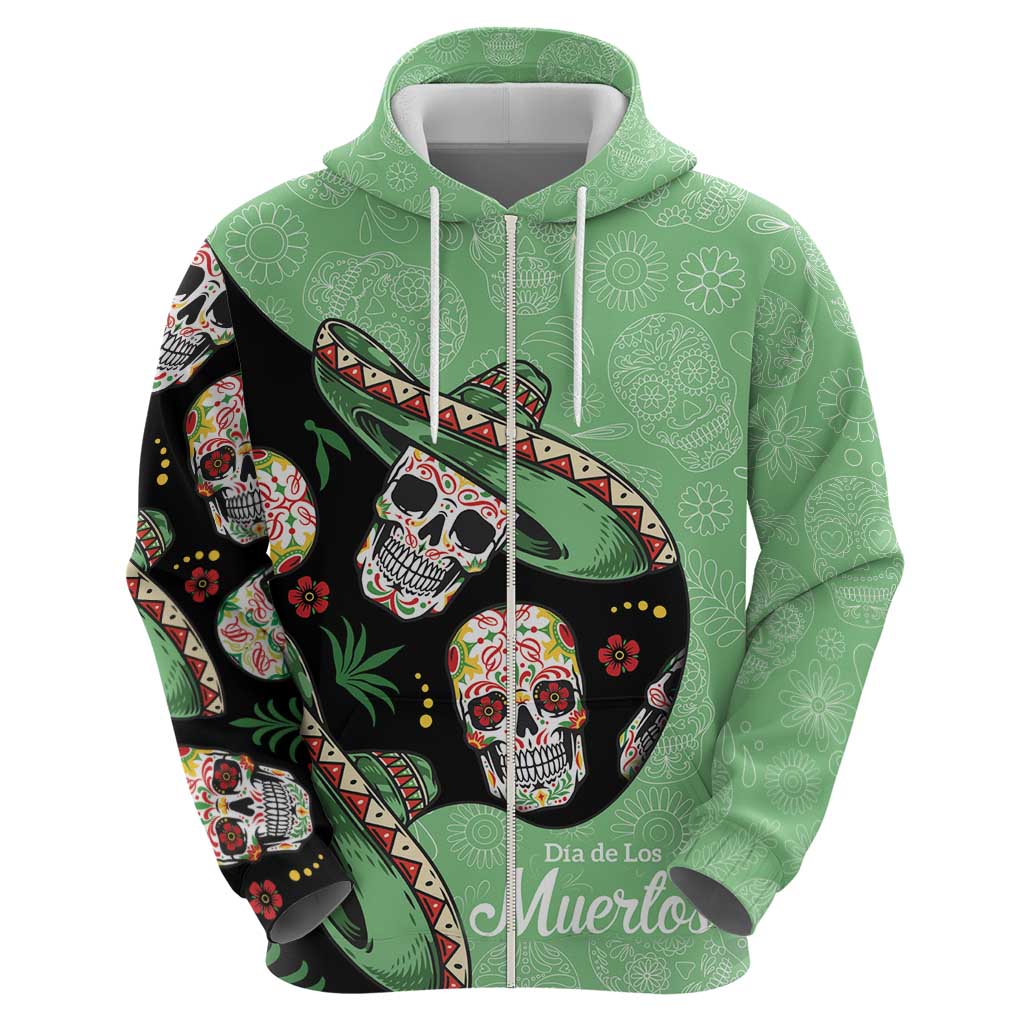 Mexican Sugar Skull Personalized Hoodie Dia de Los Muertos Vibe LT9