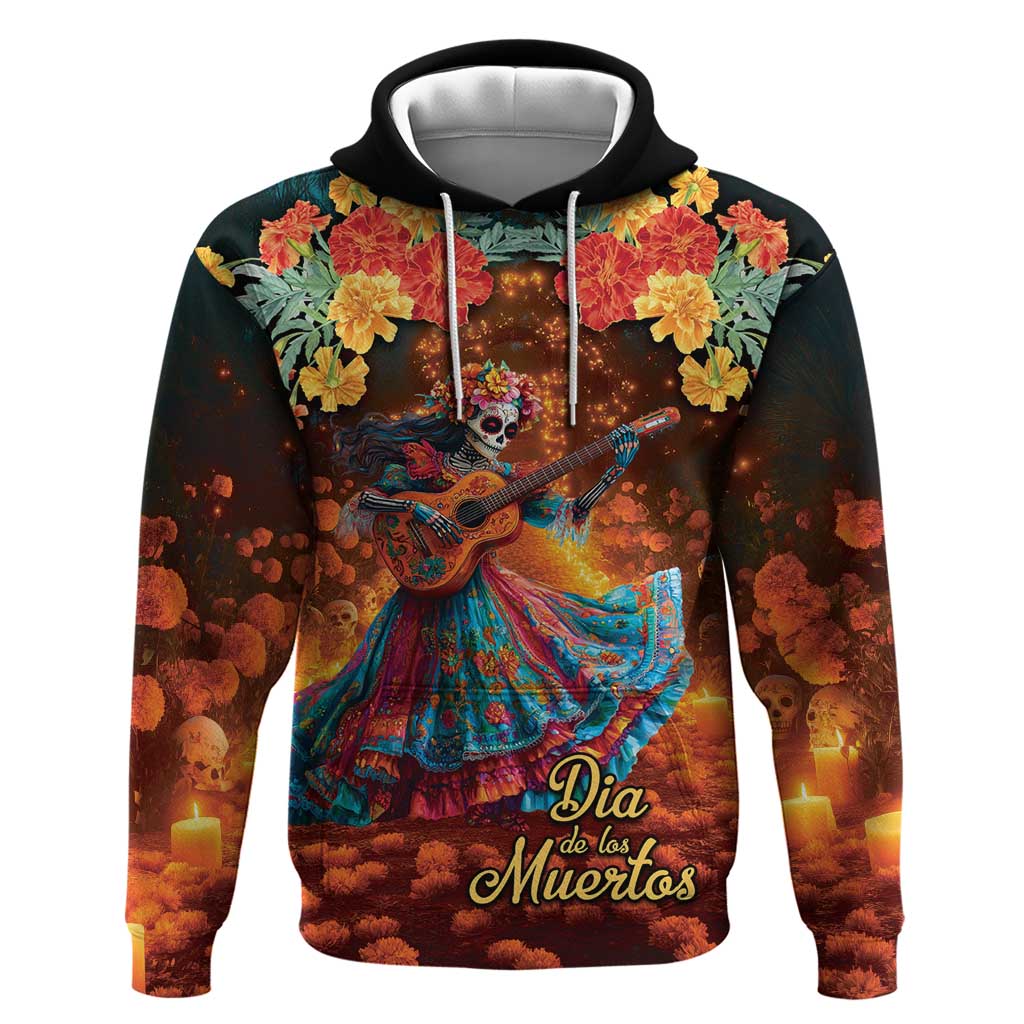 Mexican La Catrina Skeletons Dancing Hoodie Dia de Los Muertos Verion 2 LT9