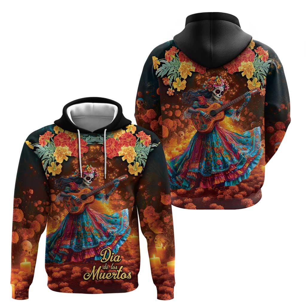 Mexican La Catrina Skeletons Dancing Hoodie Dia de Los Muertos Verion 2 LT9