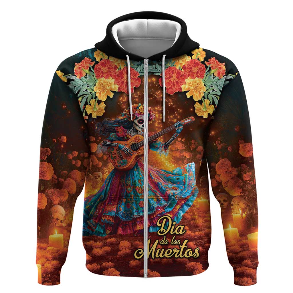 Mexican La Catrina Skeletons Dancing Hoodie Dia de Los Muertos Verion 2 LT9