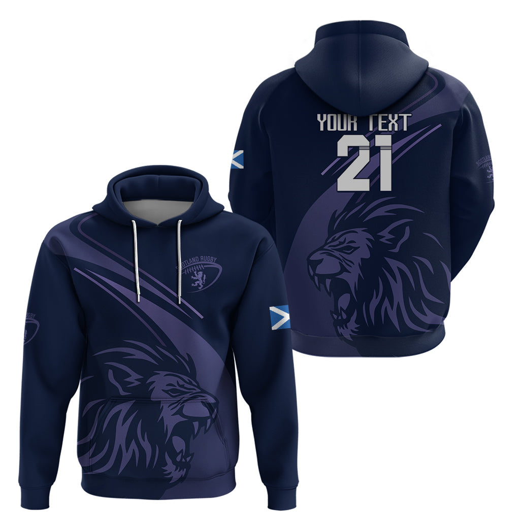 Custom Scotland Rugby Hoodie Scottish Lion Sporty Style LT9