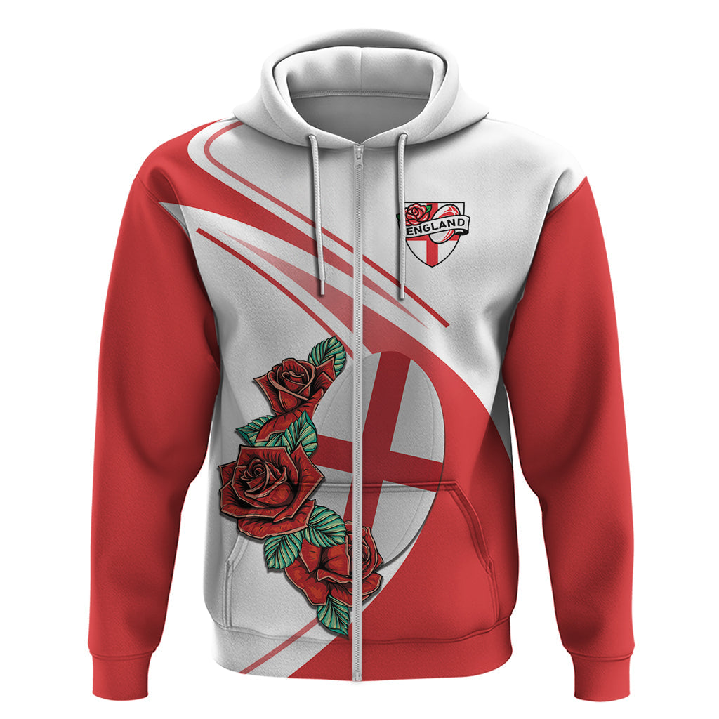 Custom England Rugby Hoodie Red Rose Sporty Style LT9