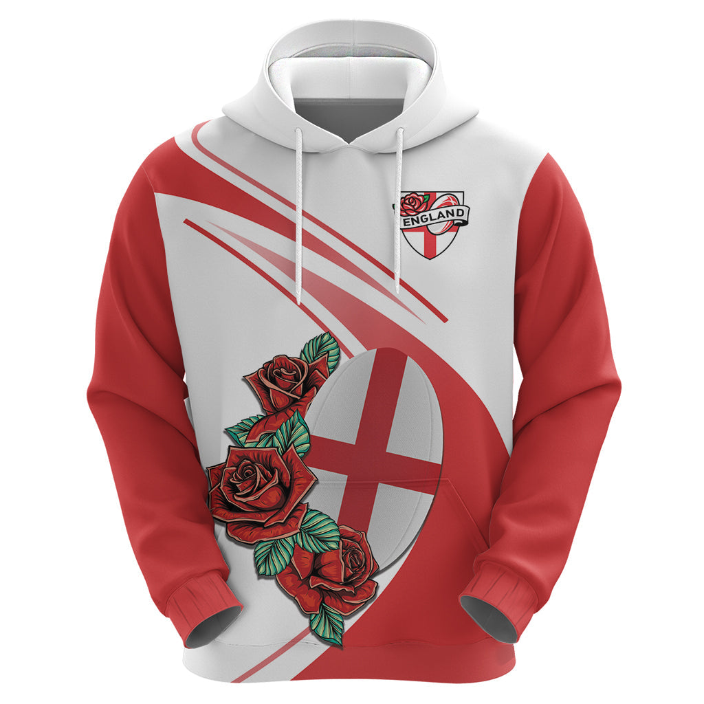 Custom England Rugby Hoodie Red Rose Sporty Style LT9