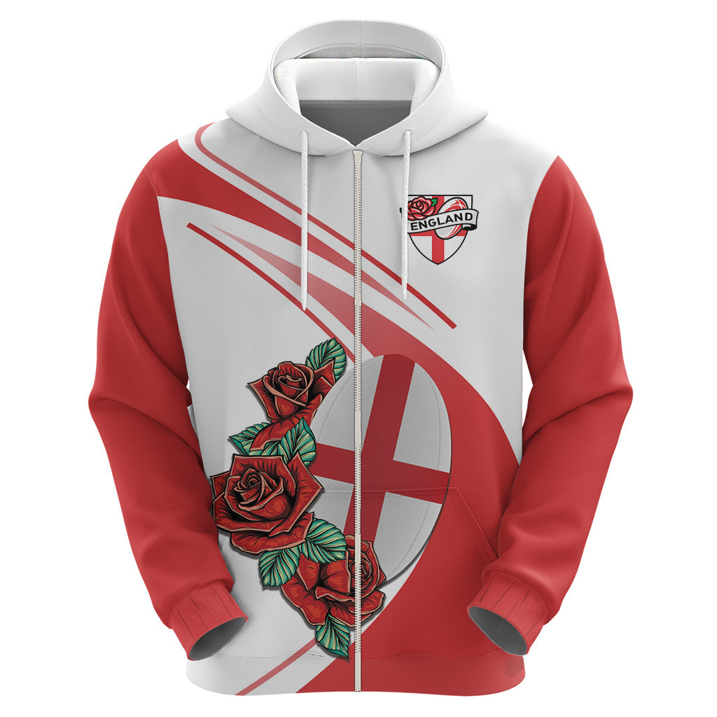 Custom England Rugby Hoodie Red Rose Sporty Style LT9