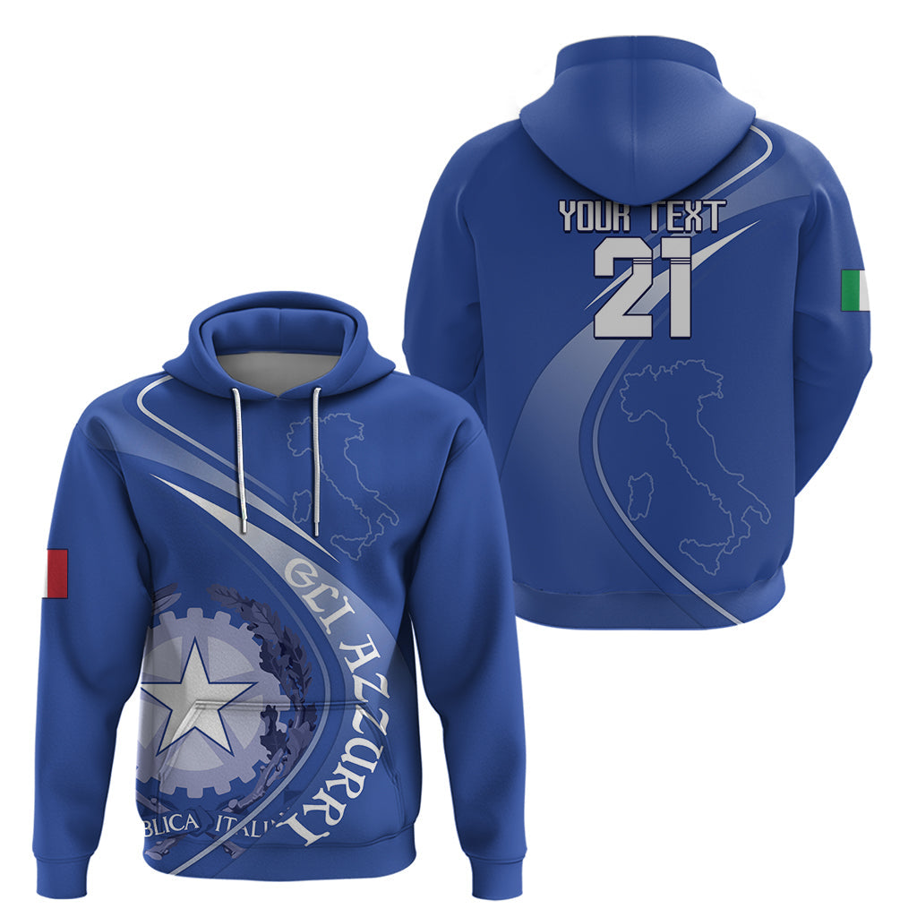 Custom Italy Rugby Hoodie Come On Gli Azzurri LT9