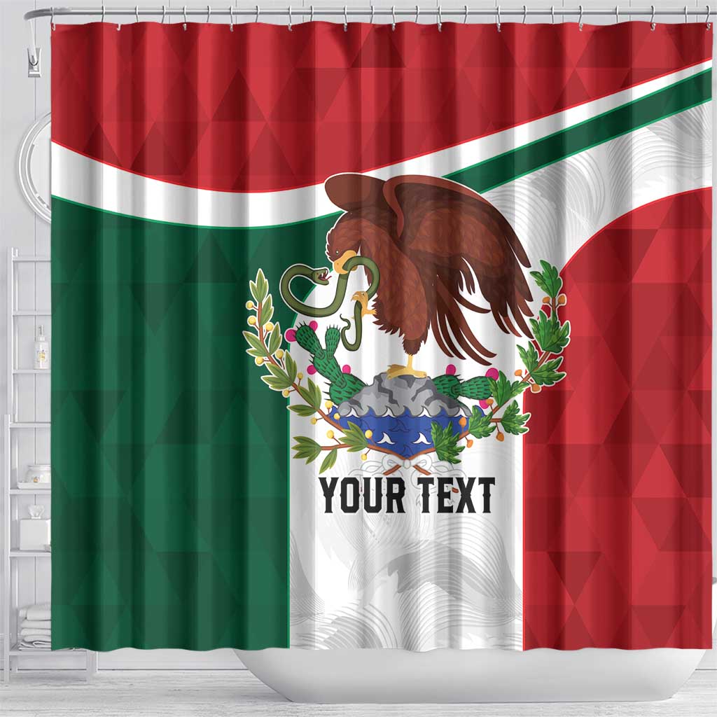 Eagle Devouring Snake Mexican Emblem Personalized Shower Curtain Sporty Style LT9
