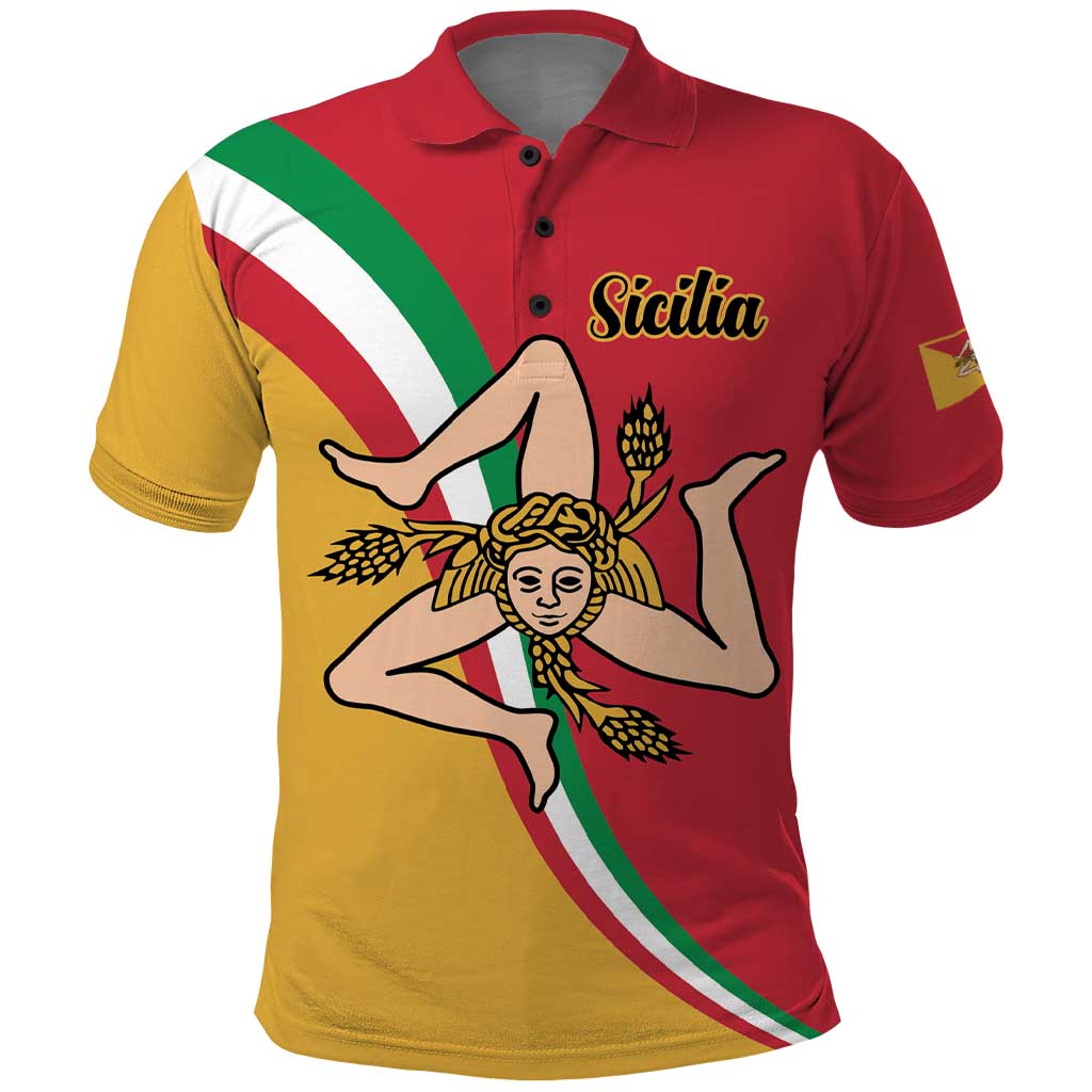 Personalized Italy Bandiera Della Sicilia Polo Shirt LT9