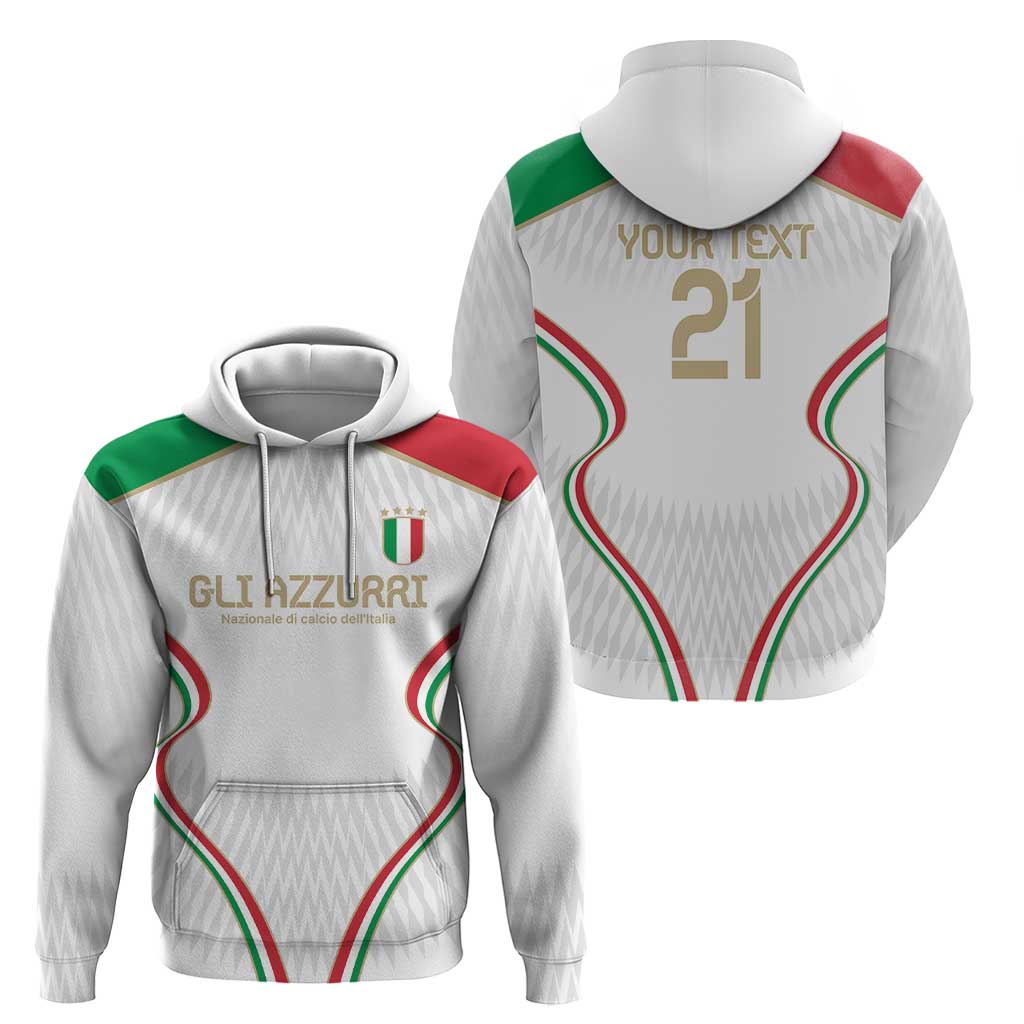 Custom Italy Football Hoodie Gli Azzurri Sporty Style LT9