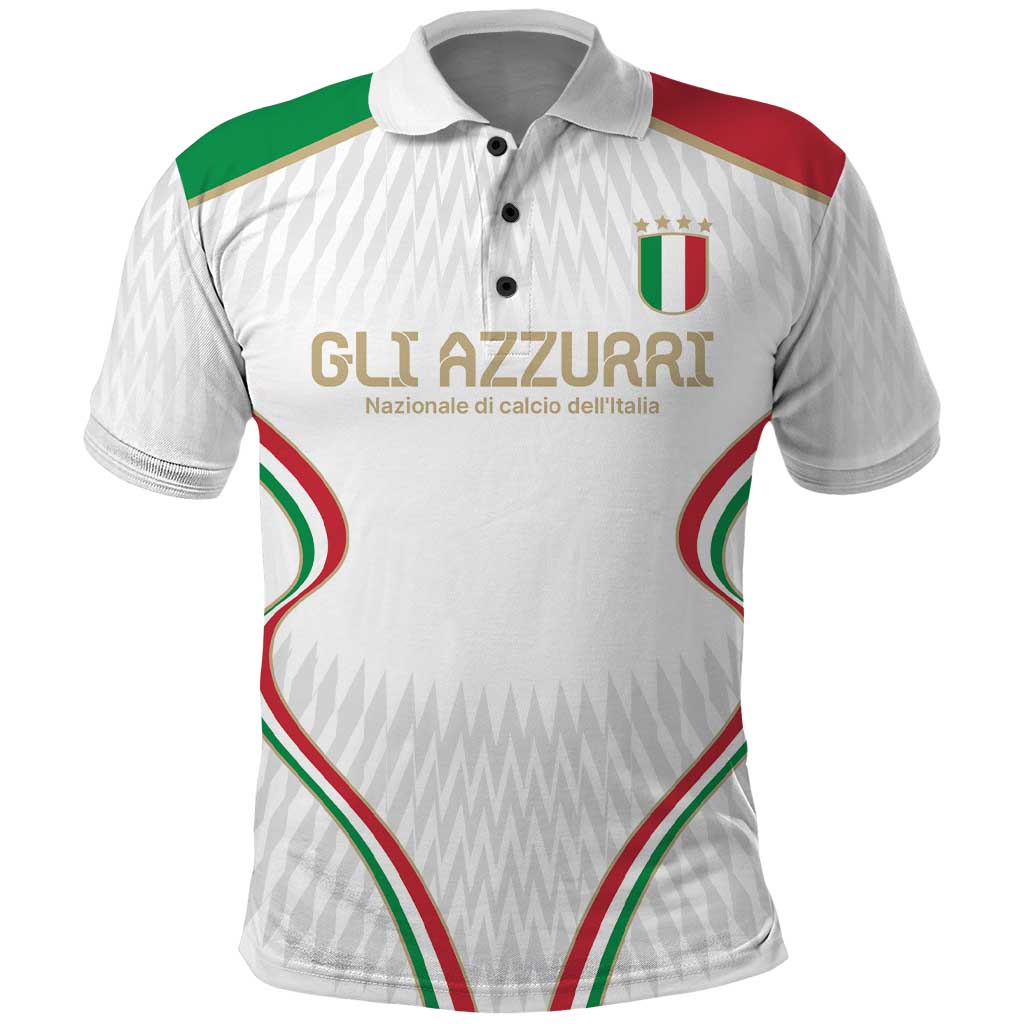 Custom Italy Football Polo Shirt Gli Azzurri Sporty Style LT9