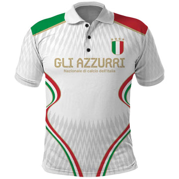 Custom Italy Football Polo Shirt Gli Azzurri Sporty Style LT9