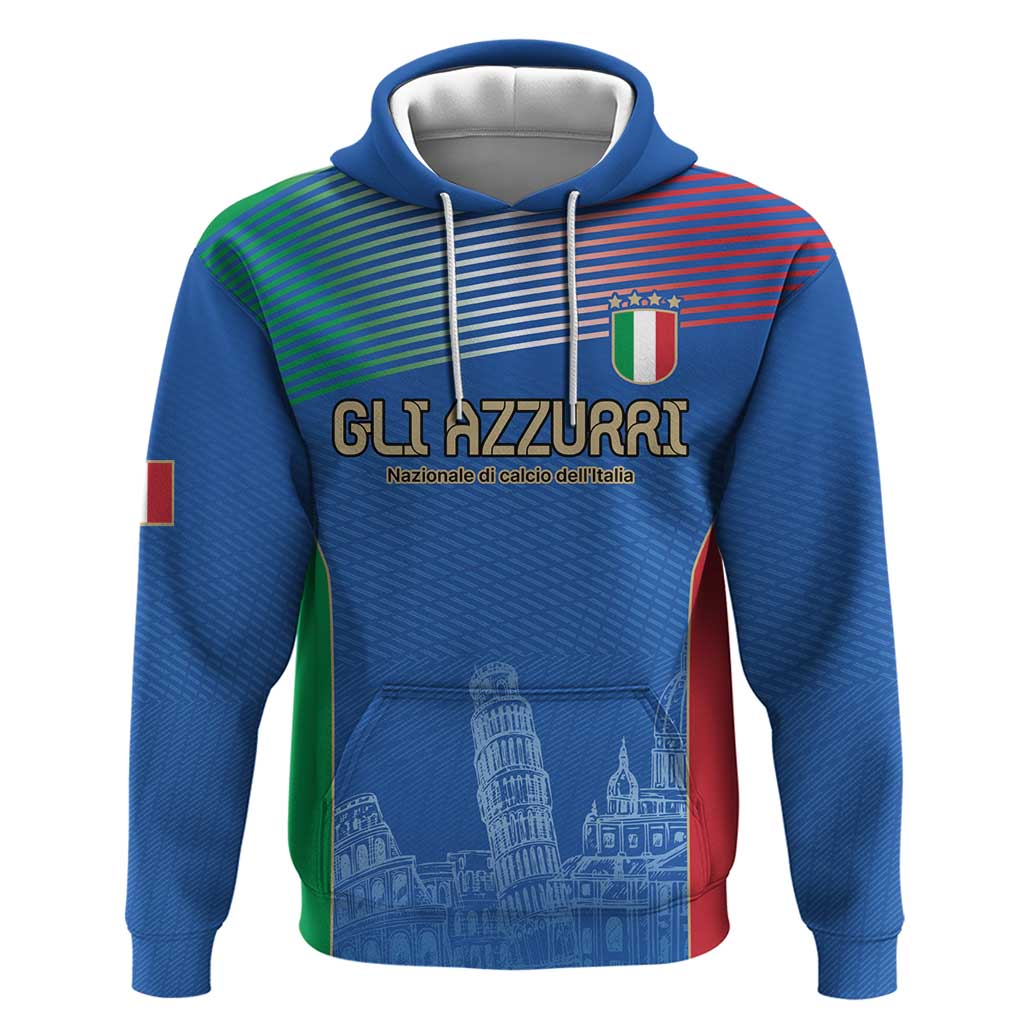 Custom Italy Football Hoodie Special Pisa Tower LT9
