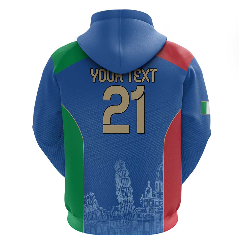 Custom Italy Football Hoodie Special Pisa Tower LT9