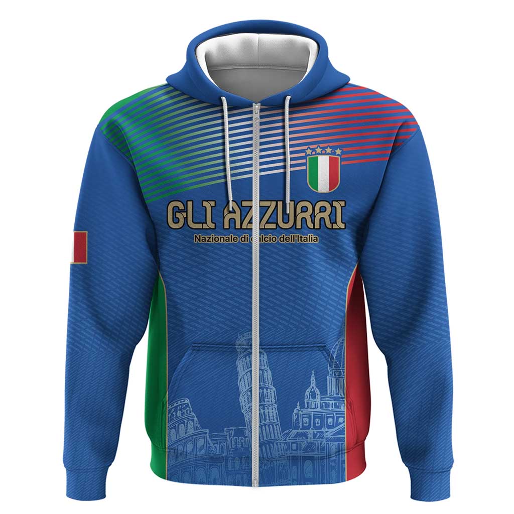 Custom Italy Football Hoodie Special Pisa Tower LT9