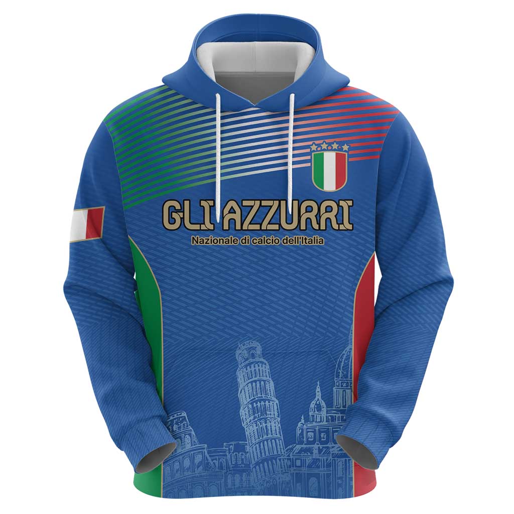 Custom Italy Football Hoodie Special Pisa Tower LT9