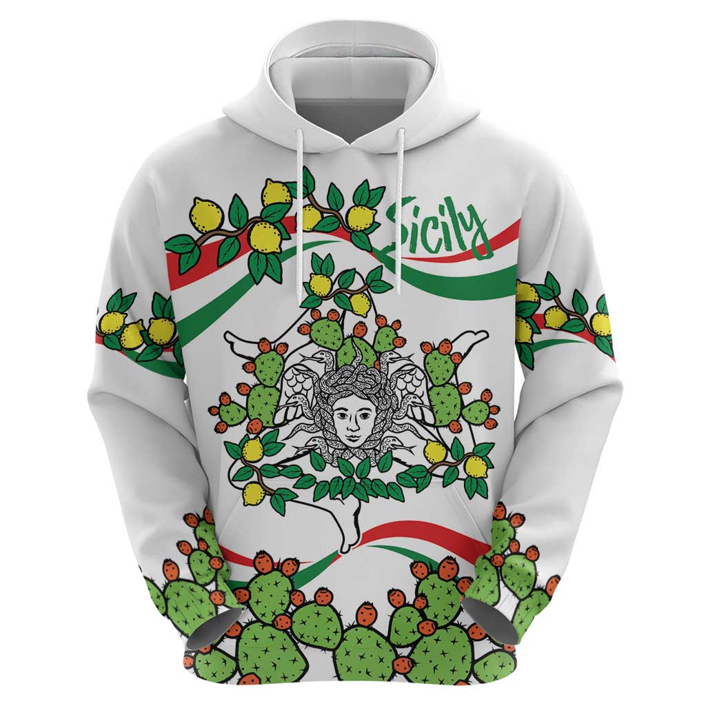 Sicilian Triskelion Hoodie with Cactus and Lemons LT9