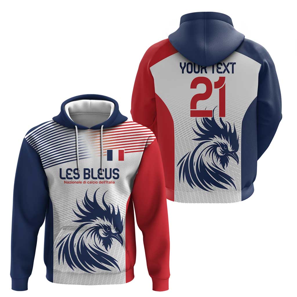 Custom France Football Hoodie Les Bleus Rooster Sporty Style LT9