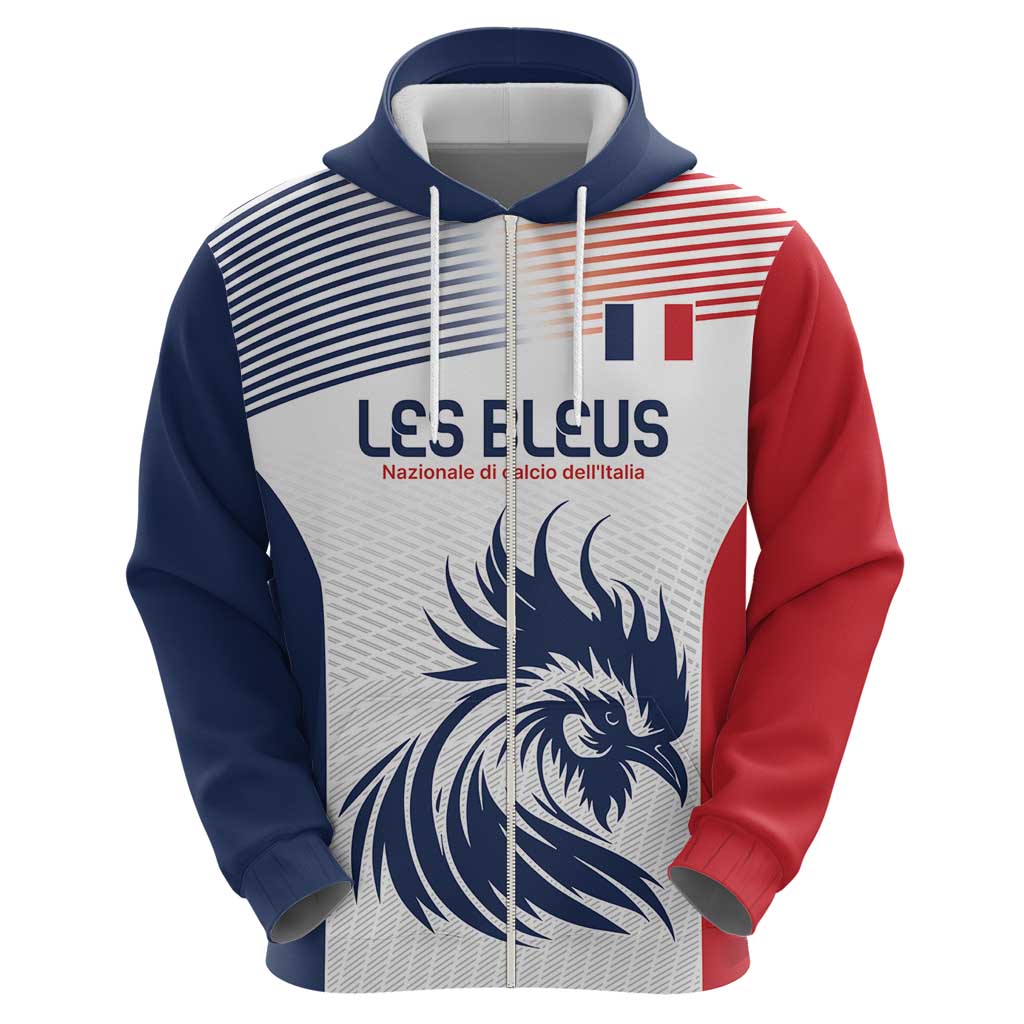 Custom France Football Hoodie Les Bleus Rooster Sporty Style LT9