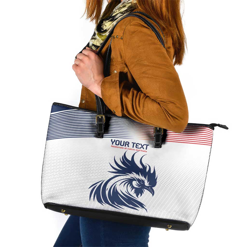 Custom France Football Leather Tote Bag Les Bleus Rooster Sporty Style LT9