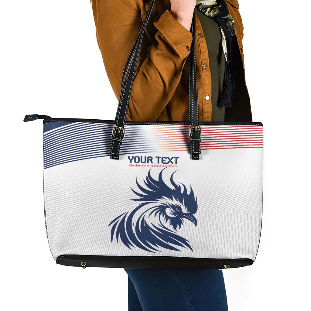 Custom France Football Leather Tote Bag Les Bleus Rooster Sporty Style LT9