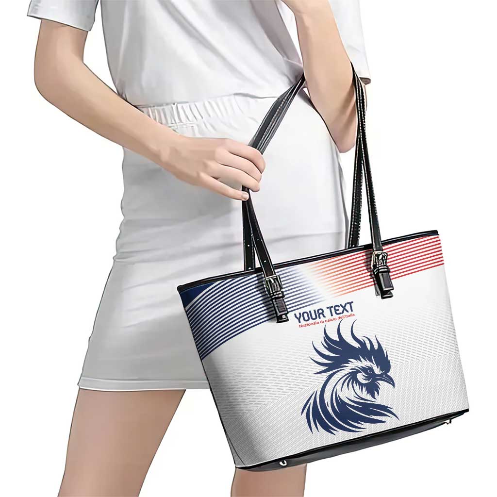 Custom France Football Leather Tote Bag Les Bleus Rooster Sporty Style LT9