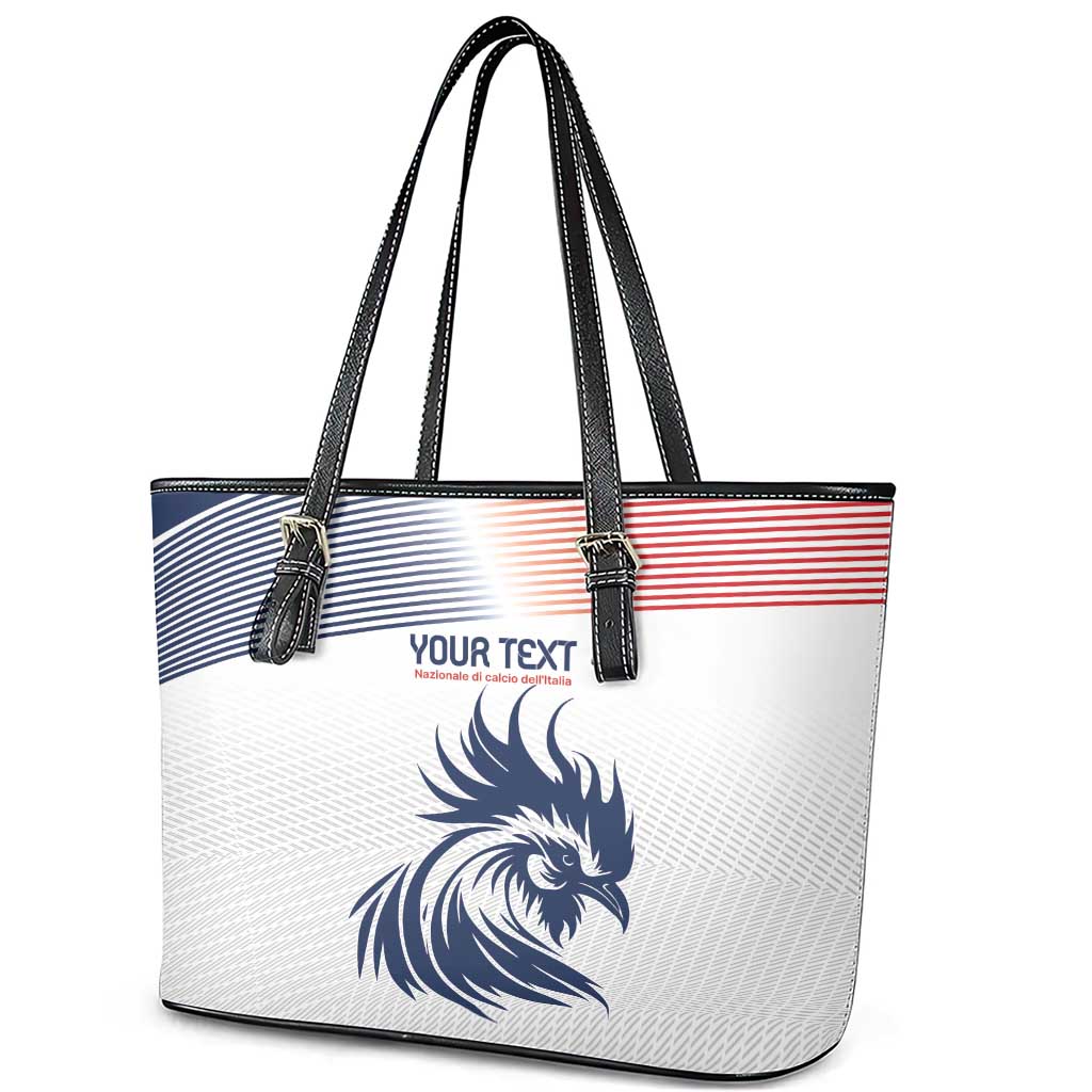 Custom France Football Leather Tote Bag Les Bleus Rooster Sporty Style LT9