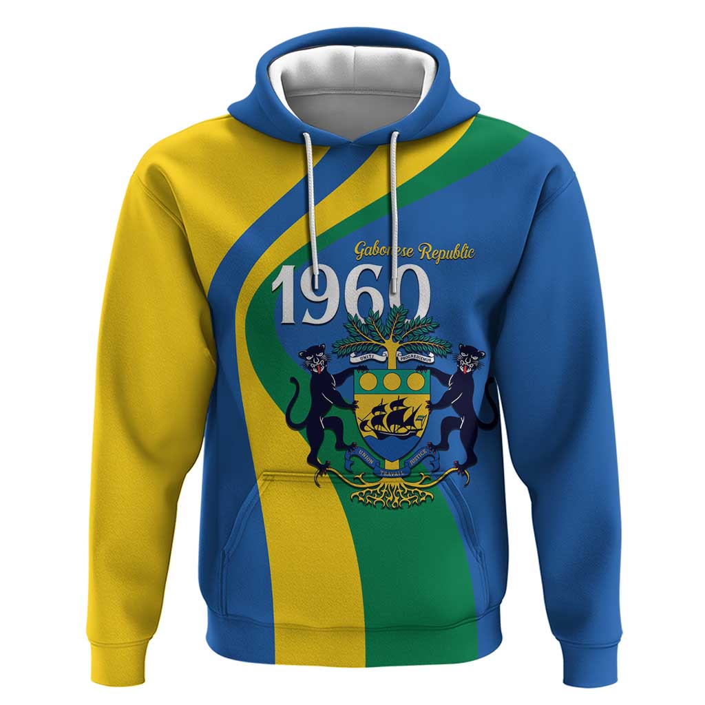 Personalized Gabon Independence Day 1960 Hoodie Gabonaise Coat of Arms LT9