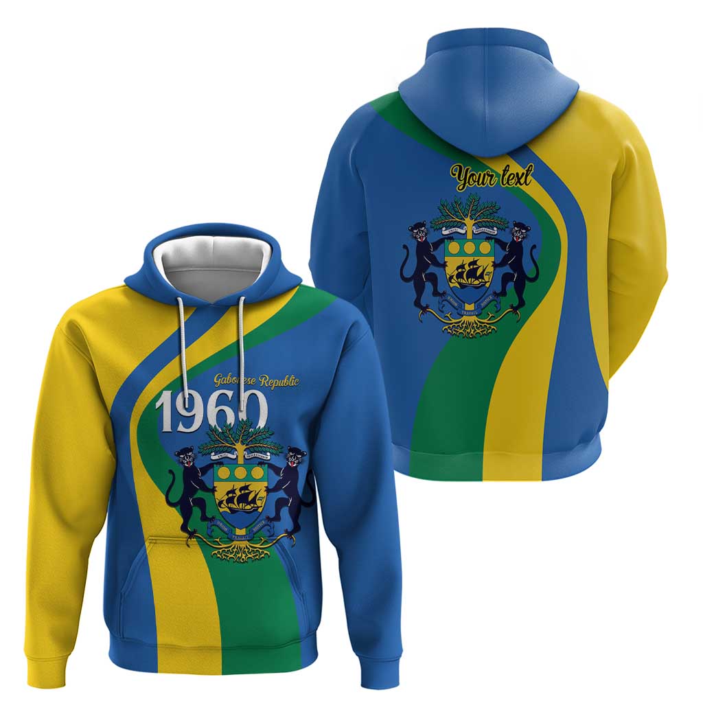 Personalized Gabon Independence Day 1960 Hoodie Gabonaise Coat of Arms LT9