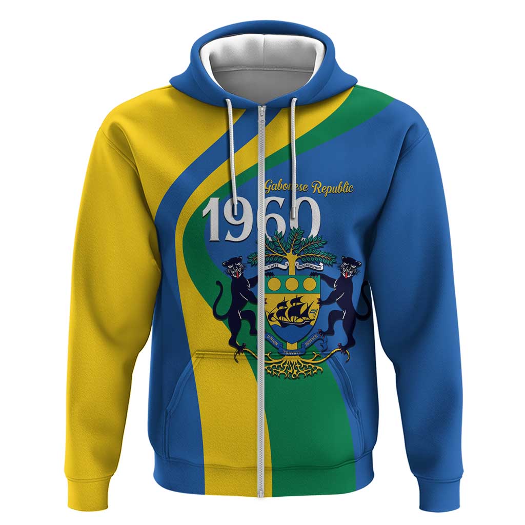 Personalized Gabon Independence Day 1960 Hoodie Gabonaise Coat of Arms LT9