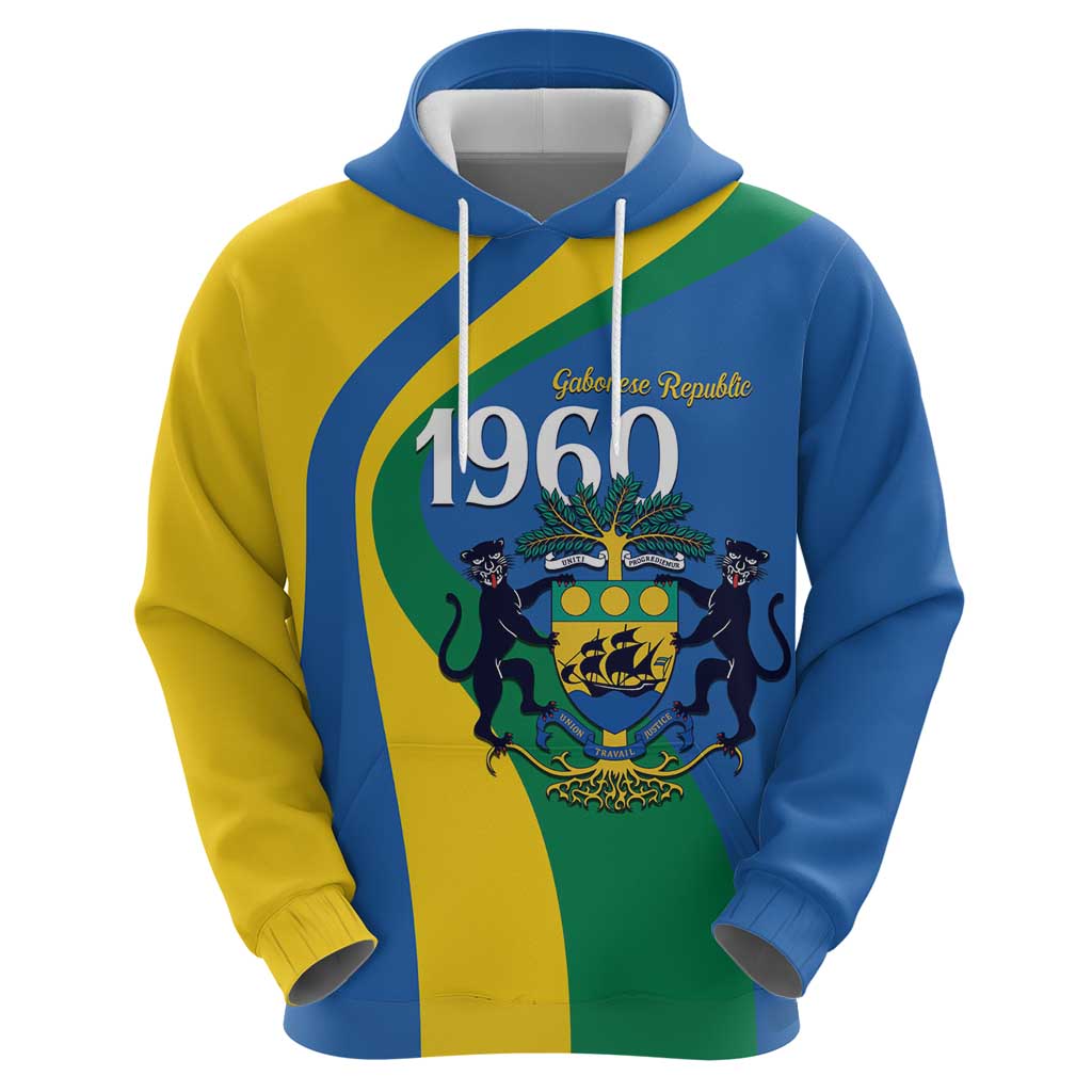 Personalized Gabon Independence Day 1960 Hoodie Gabonaise Coat of Arms LT9