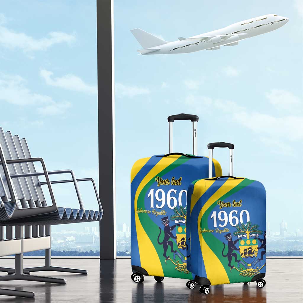 Personalized Gabon Independence Day 1960 Luggage Cover Gabonaise Coat of Arms LT9