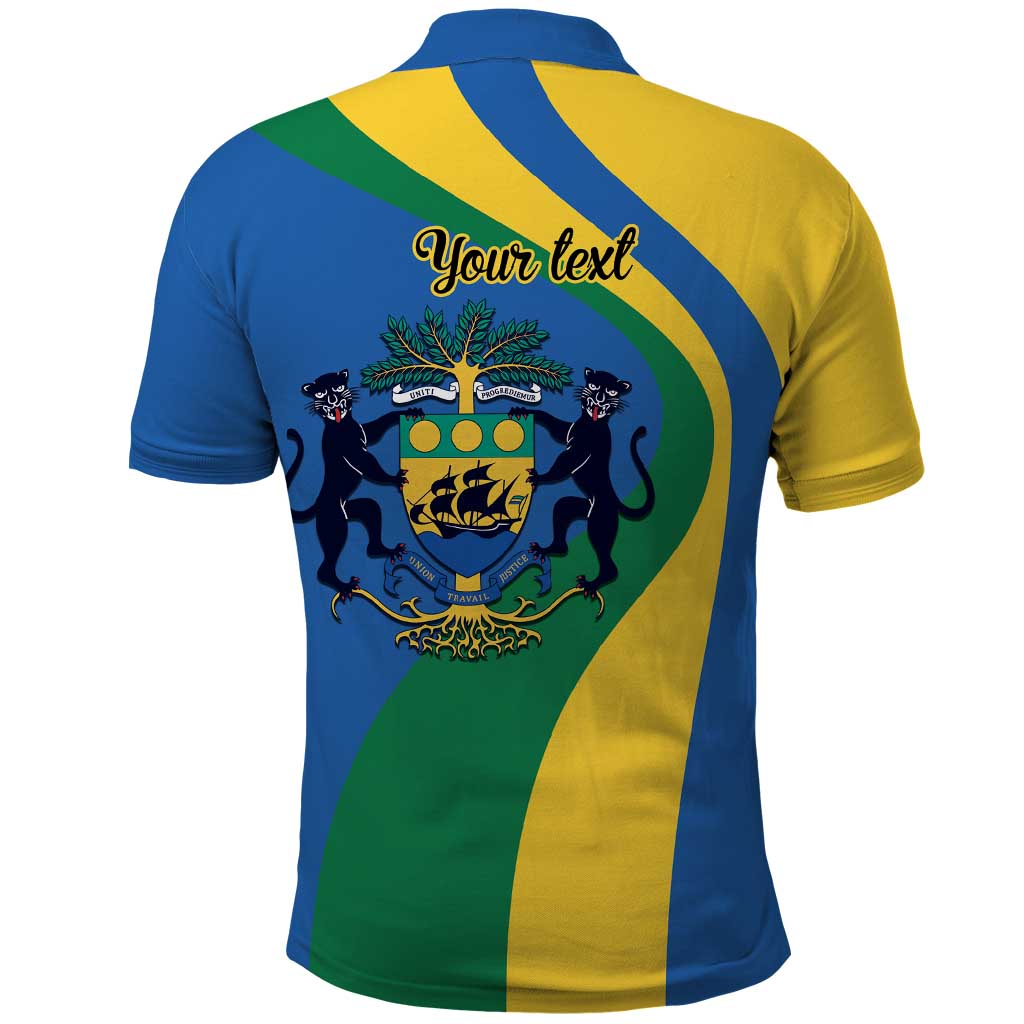 Personalized Gabon Independence Day 1960 Polo Shirt Gabonaise Coat of Arms LT9