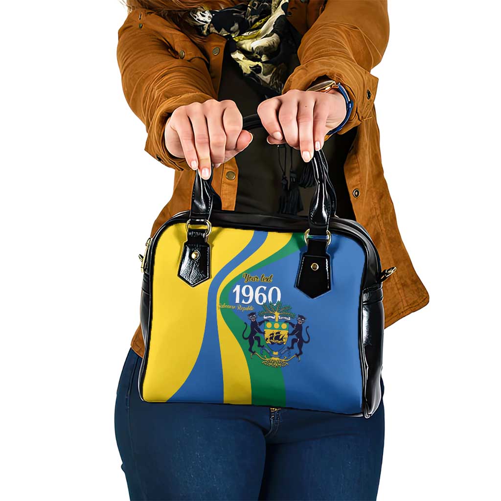 Personalized Gabon Independence Day 1960 Shoulder Handbag Gabonaise Coat of Arms LT9