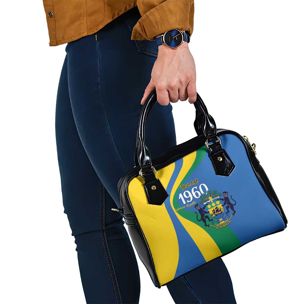 Personalized Gabon Independence Day 1960 Shoulder Handbag Gabonaise Coat of Arms LT9