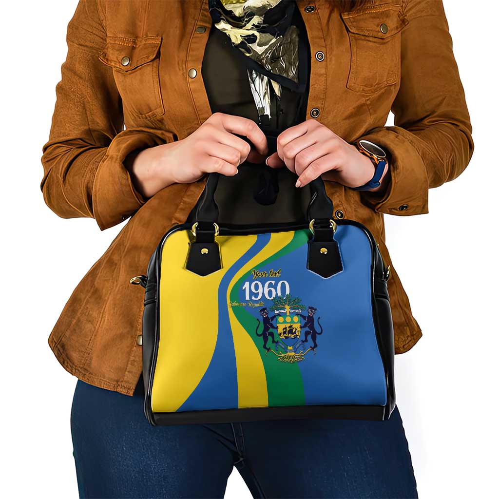 Personalized Gabon Independence Day 1960 Shoulder Handbag Gabonaise Coat of Arms LT9
