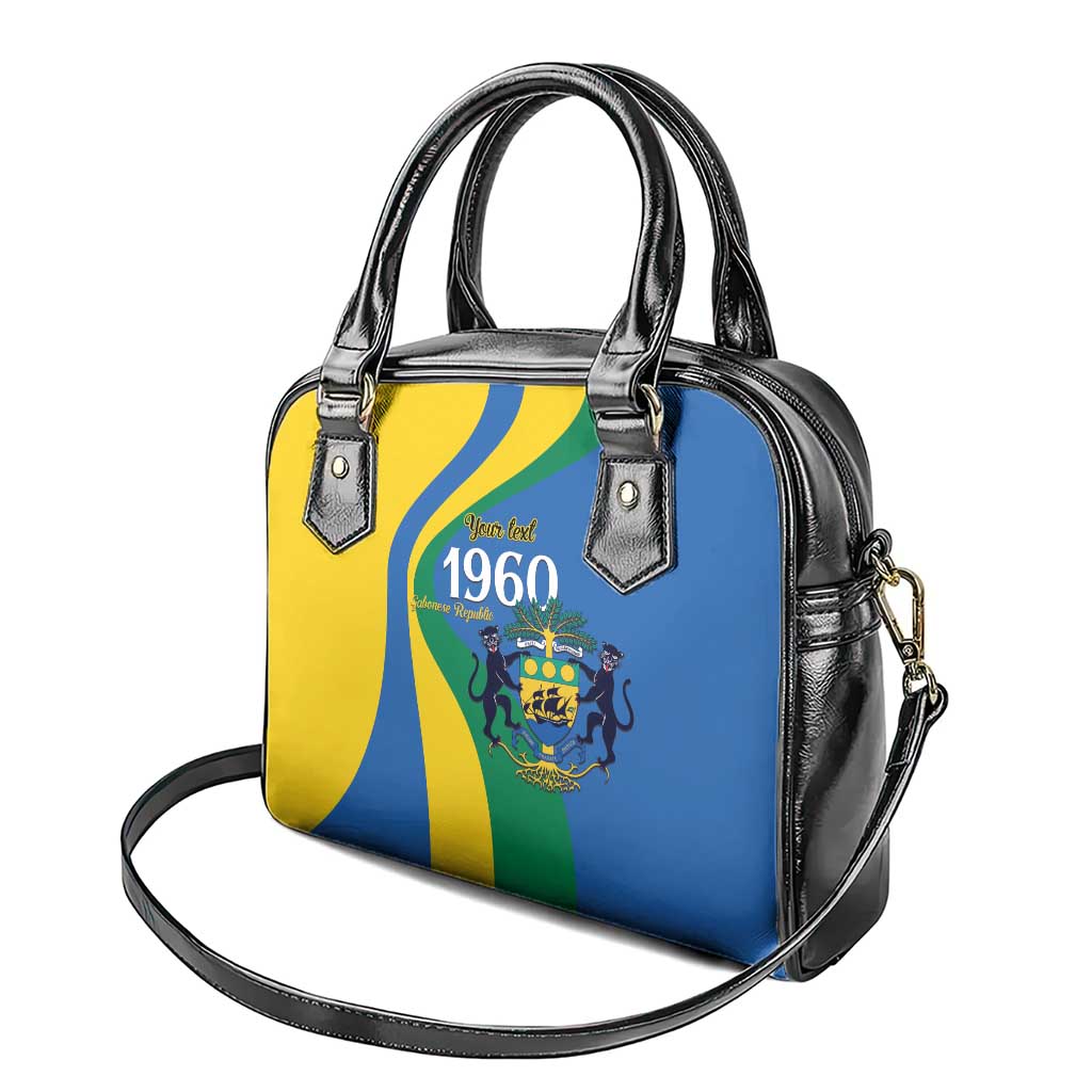 Personalized Gabon Independence Day 1960 Shoulder Handbag Gabonaise Coat of Arms LT9