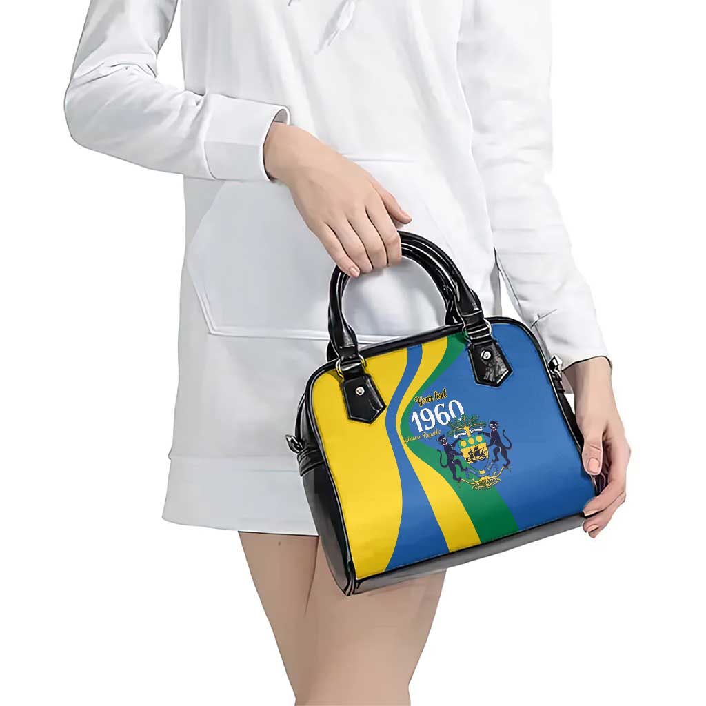 Personalized Gabon Independence Day 1960 Shoulder Handbag Gabonaise Coat of Arms LT9