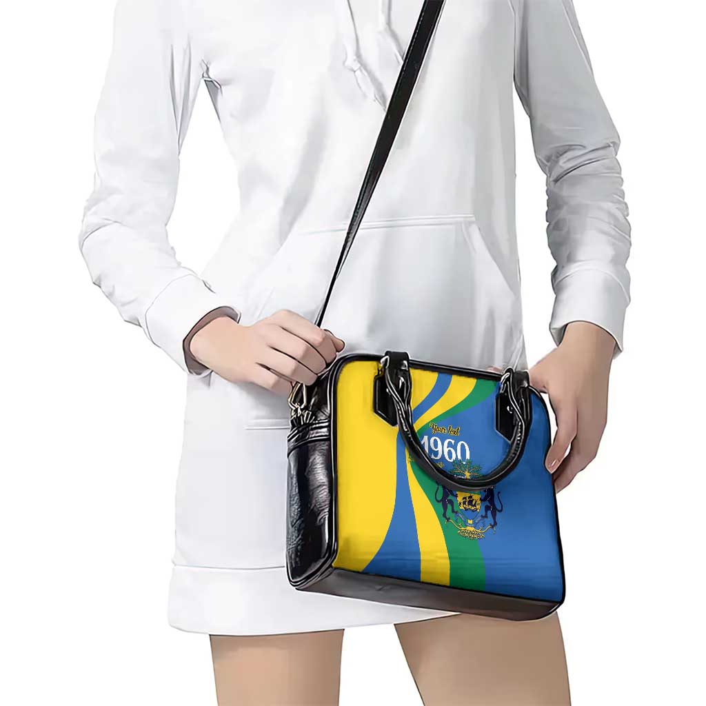Personalized Gabon Independence Day 1960 Shoulder Handbag Gabonaise Coat of Arms LT9
