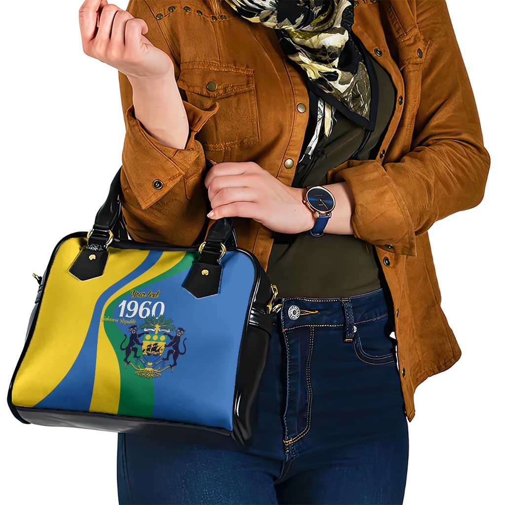 Personalized Gabon Independence Day 1960 Shoulder Handbag Gabonaise Coat of Arms LT9
