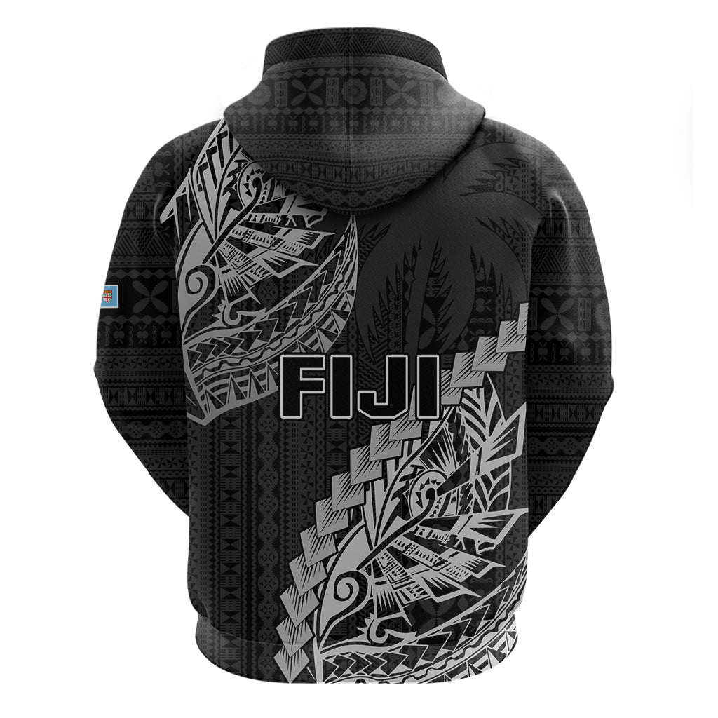 Fiji Rugby Hoodie Kaiviti Fijian Tribal World Cup Black LT9
