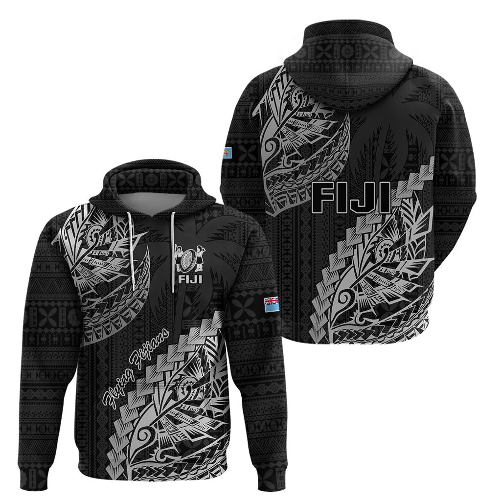 Fiji Rugby Hoodie Kaiviti Fijian Tribal World Cup Black LT9