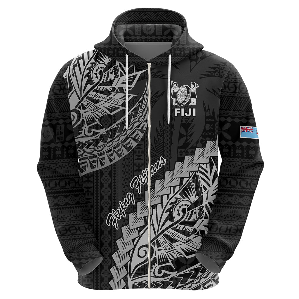 Fiji Rugby Hoodie Kaiviti Fijian Tribal World Cup Black LT9
