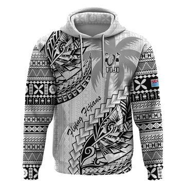 Fiji Rugby Hoodie Kaiviti Fijian Tribal World Cup White LT9