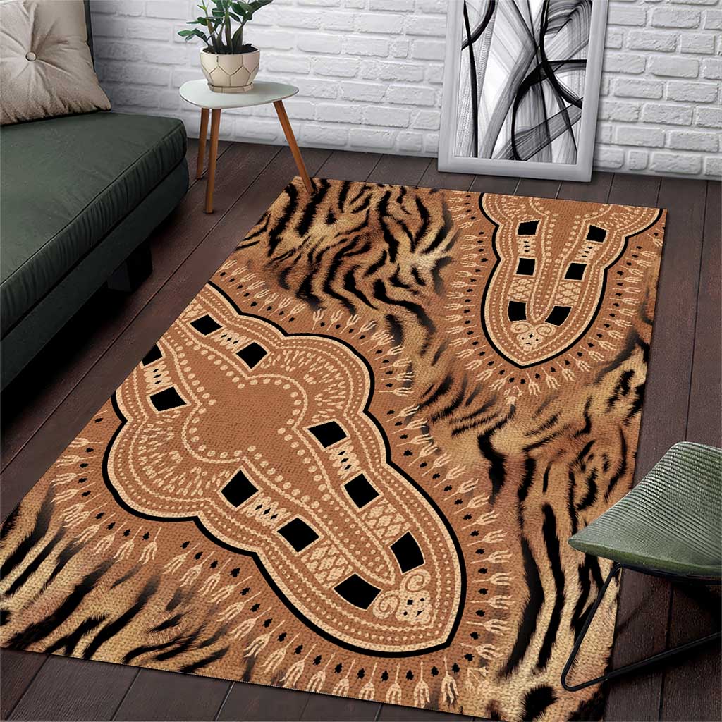 Afro Tiger Mix Dashiki Tribal Pattern Area Rug LT9