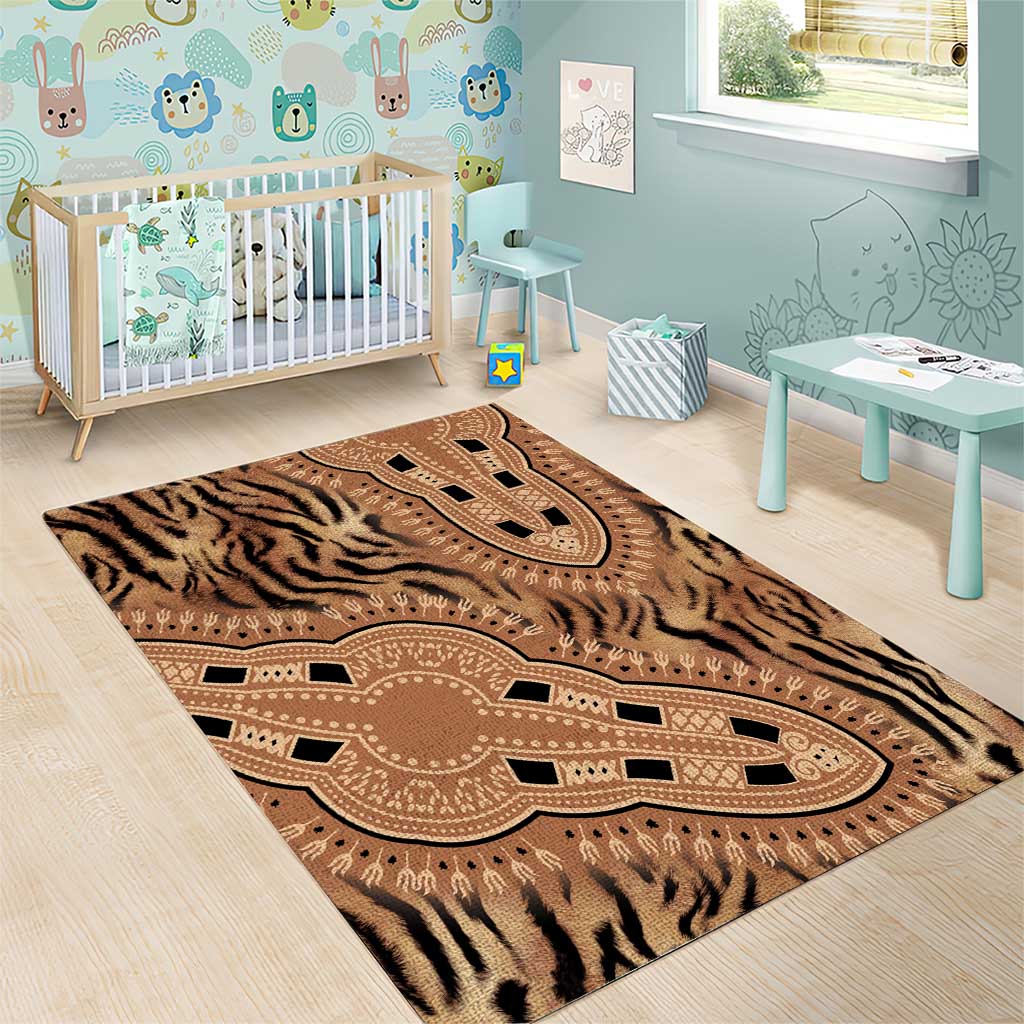 Afro Tiger Mix Dashiki Tribal Pattern Area Rug LT9