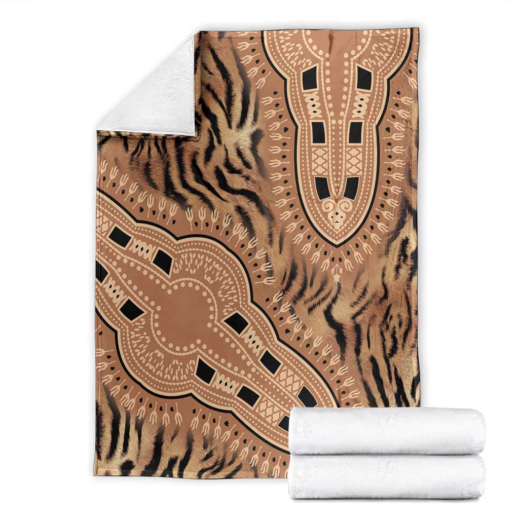 Afro Tiger Mix Dashiki Tribal Pattern Blanket LT9