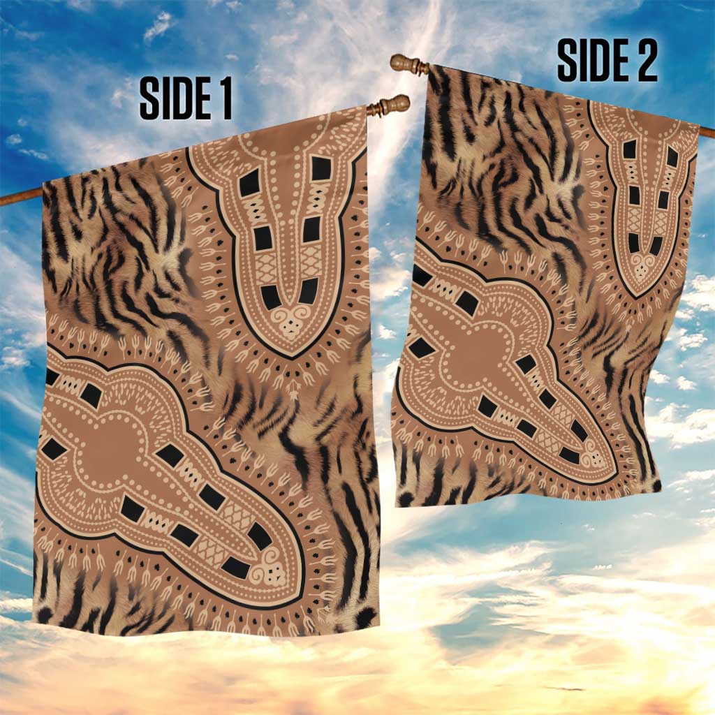 Afro Tiger Mix Dashiki Tribal Pattern Garden Flag LT9