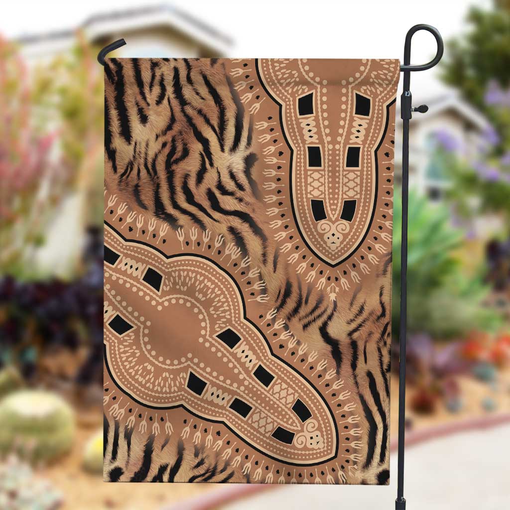 Afro Tiger Mix Dashiki Tribal Pattern Garden Flag LT9