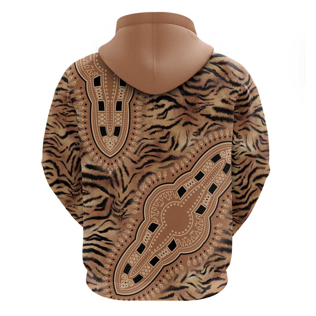 Africa Tiger Mix Dashiki Tribal Pattern Hoodie LT9