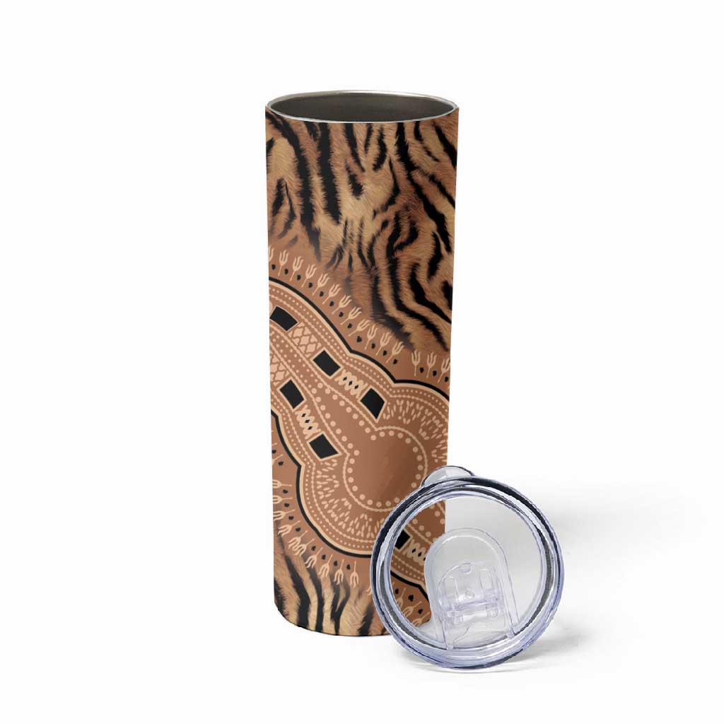 Afro Tiger Mix Dashiki Tribal Pattern Skinny Tumbler LT9