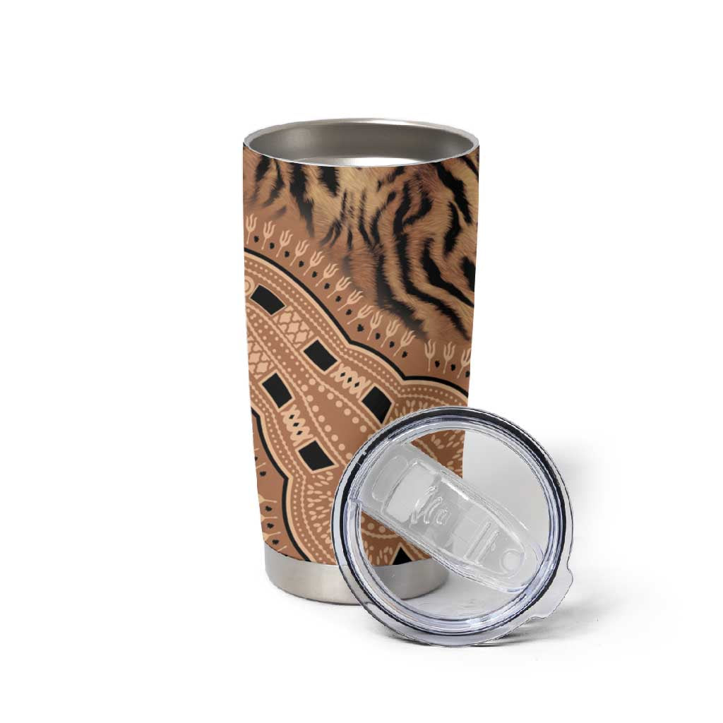 Afro Tiger Mix Dashiki Tribal Pattern Tumbler Cup LT9